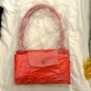 Longchamp Small Le Pliage Tote in Tomato